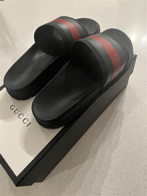 gucci webbed slides|affordable gucci slides.